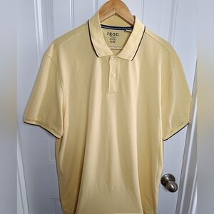 IZOD Yellow Polo XL Business Casual Golf Easter Minimalist Preppy Money Classic